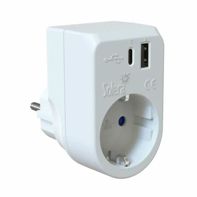 Afbeelding van Plug Adapter Solera 860usbac 250 V 16 A USB C