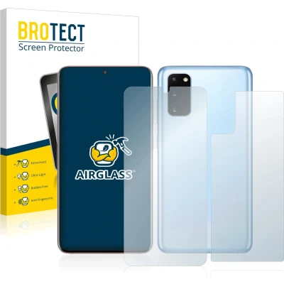 Afbeelding van BROTECT Screenprotector voor Samsung Galaxy S20 (Voor+Achter) Folie Beschermfolie Beschermglas transparant