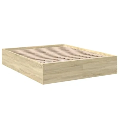 Afbeelding van vidaXL Bedframe bewerkt hout sonoma eikenkleurig 160x200 cm
