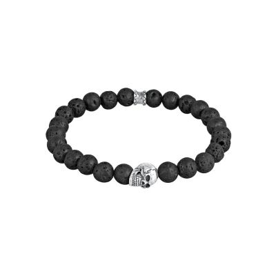Afbeelding van Kuzzoi Skull Armband, Heren, Maat: 23, Schwarz