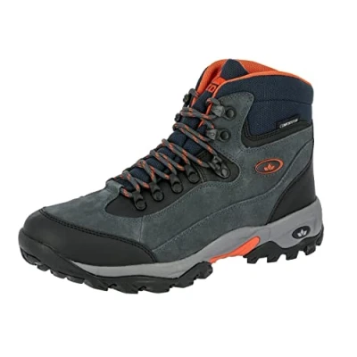 Afbeelding van Lico Milaan, hoge wandelschoenen voor heren, Zwart Anthrazit Oranje