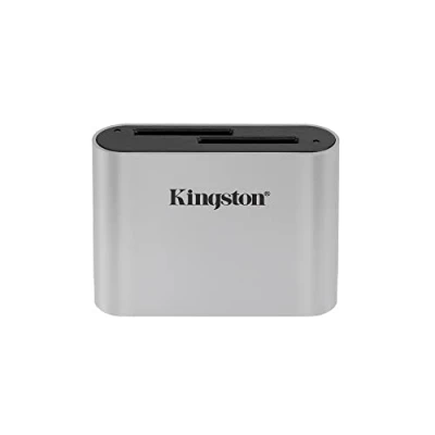 Afbeelding van Kingston Workflow Externe geheugenkaartlezer USB C Zwart/zilver
