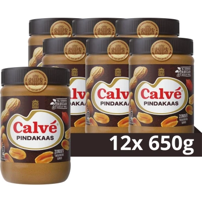 Afbeelding van Calve Pindakaas Regular 12x650g