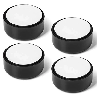 Afbeelding van SOTECH Set van 4 meubelpoten Golf, schuifpoten, bankpoten, vloerdoppen, verstelbare meubelvoeten, zwart