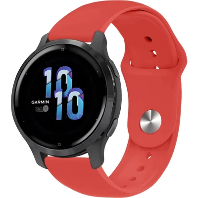 Afbeelding van iMoshion Siliconen Sport 22 mm bandje Geschikt voor Garmin Venu 2 / Fenix 7 Pro 7s 6 Vivoactive 4 Polar Grit X Vantage M2 V2 Rood