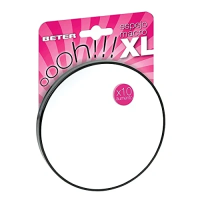 Afbeelding van Beter X10 vergrotende spiegel met 2 zuignappen en een diameter van 13 cm, ideaal voor het verwijderen wenkbrauwen gedetailleerd aanbrengen make up.