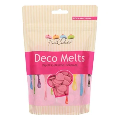 Afbeelding van Funcakes Deco Melts Rose, Pink 250 G (1 stuk)