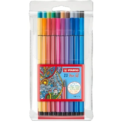 Afbeelding van Viltstift STABILO Pen 68/20 medium assorti etui à 20 stuks