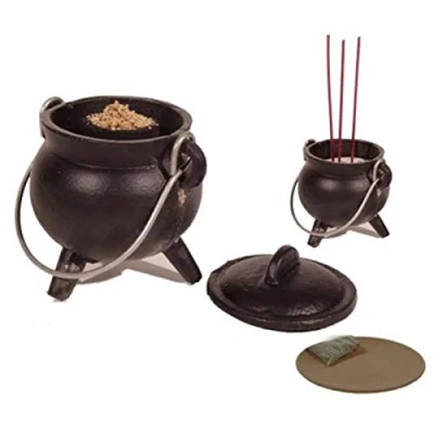 Afbeelding van Wierookbrander cauldron ketel 9x8cm