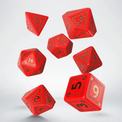 Afbeelding van Q Workshop Runequest RPG Dice Set: Red &amp; Gold