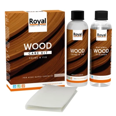 Afbeelding van royal furniture care shine fix wood kit cleaner