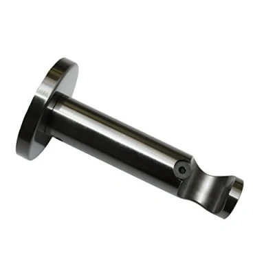 Afbeelding van GARDINIA Gordijnstanghouder met metalen plaat voor gordijnroedes 1 voudig open alle montageonderdelen serie Chicago Ø 20mm titanium