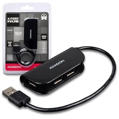 Afbeelding van AXAGON HUE X4B 4x USB2.0 READY Black Hub *USBAM *USBAF