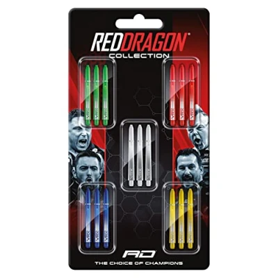 Afbeelding van RED DRAGON VRX Schacht Collectie Medium 1 sets per pakket van elke vlucht (15 dartschachten in totaal)