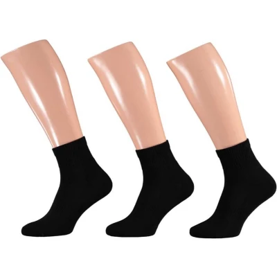Afbeelding van Quarter Sport Sneaker Sokken Black 3 pack 990 36 41 Zwart