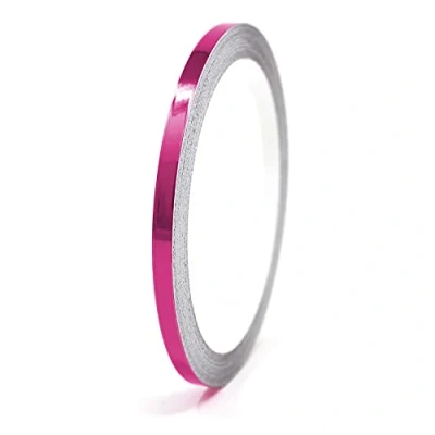 Afbeelding van Decoratieve plakstrips voor auto, motorfiets, boot, modelbouw, vele kleuren, lengte 8,5 m, plakband (chroom, roze, 3 mm)