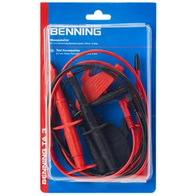 Afbeelding van Benning TA 3 Veiligheidsmeetsnoerenset Banaanstekker 4 mm 1.00 m Rood, Zwart 1 set(s)