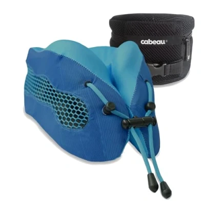 Afbeelding van Cabeau Nekkussen Cool Evolution Inclusief oordopjes Blauw