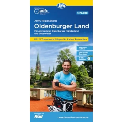 Afbeelding van Regionalkarte Oldenburger Land cycling map