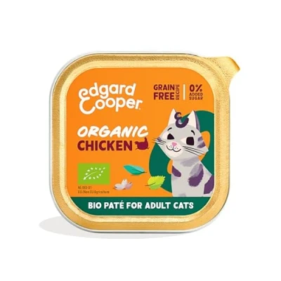 Afbeelding van 16x Edgard &amp; Cooper Kattenvoer Adult Pate Biologische Kip 85 gr