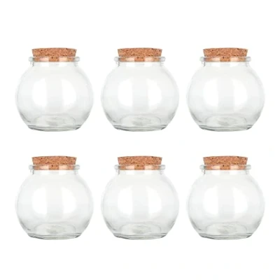 Afbeelding van Magic Season Decoratieve glazen flessen met kurksluiting (100 ml, bolvormige flessen/6 stuks)