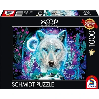 Afbeelding van Schmidt Spiele 58515 Sheena Pike Neon Arctic Wolf puzzel 1000 stukjes