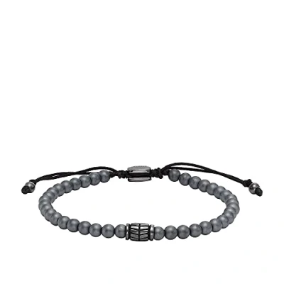 Afbeelding van Fossil heren Armband met kralen JF04416793 in de kleur Donkergrijs