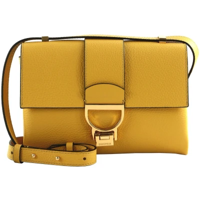 Afbeelding van COCCINELLE Leren Schoudertas Arlettis Handbag Soleado Geel