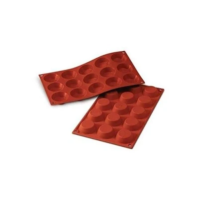 Image de Silikomart 20. 014. 00. 0060 sf014 moule forme tartelette 15 cavités silicone terre cuite