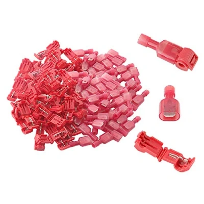 Afbeelding van Aiqeer 100 stuks (50 paar) T Tap snelkoppelingsset, kabelaansluitkabel, snelkoppeling (rood)
