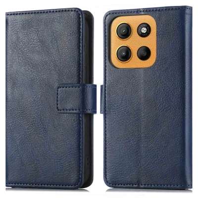 Afbeelding van imoshion Hoesje Geschikt voor Motorola Moto G15 Power, Luxe Bookcase Donkerblauw