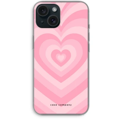 Afbeelding van Case Company® hoesje geschikt voor iPhone 15 Hart Roos Soft Cover Telefoonhoesje Bescherming aan alle Kanten en Schermrand