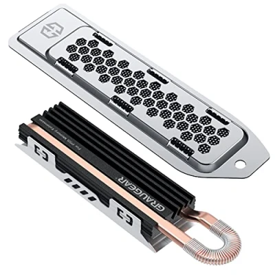 Afbeelding van HeatPipe koellichaam voor M.2 NVMe SSD (2280), Heatsink PS5 koelset, geschikt PlayStation5 geheugenuitbreiding en pc