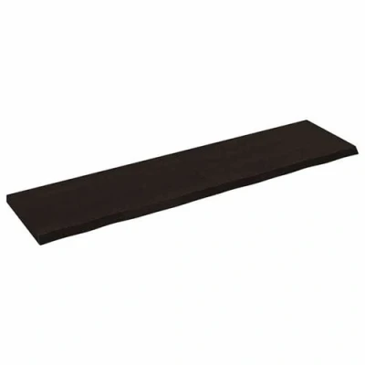 Afbeelding van Wandschap 160x40x4 cm behandeld massief eikenhout donkergrijs