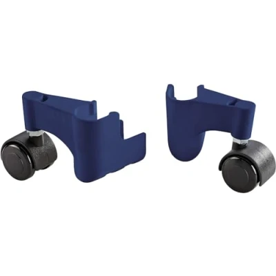 Image de Leifheit set d&#039;accessoires séchoir à linge Pegasus, deux roulettes étendoir caoutchoutées pour une mobilité 360, roulette obtenir un sur