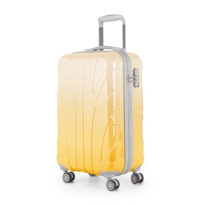 Afbeelding van suitline Trolley in 3 maten, hardcase kofferset (55 cm, 66 76 cm) met dubbele wielen, Safari Sunrise, Modieus design