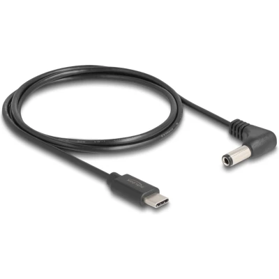 Afbeelding van Delock USB Type C voedingskabel naar DC 5,5 x 2,5 mm stekker gewi (1.50 m), Stroomkabel