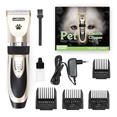 Afbeelding van Nobleza B78 Dieren Tondeuse Set 4 Opzetkammen Voor Huisdieren Katten &amp; Honden Draadloos