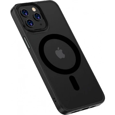 Afbeelding van Tech Protect Magmat met Magsafe Geschikt voor iPhone 13 en 14 Matzwart