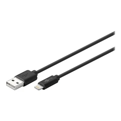 Image de Goobay 72904 Câble de Synchronisation et Chargement USB, Noir, 0.5m Longueur
