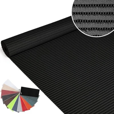 Afbeelding van ANRO Badmat van zacht schuim, antislip, zwart, 65 x 100 cm