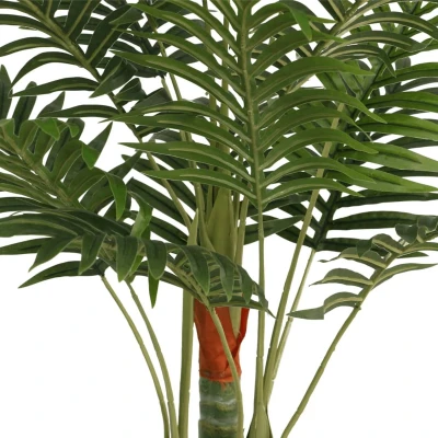 Afbeelding van Kunstpalmboom met 3 stammen 85 cm polypropeen groen
