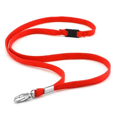 Afbeelding van CKB LTD Premium Lanyards metalen koord met draaibare clip voor ID kaarthouder Uni, Rood