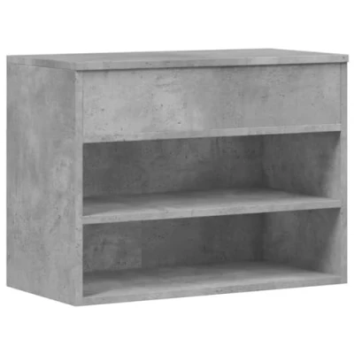 Afbeelding van vidaXL Schoenenbank, betongrijs, 60 x 30 45 cm, bewerkt hout