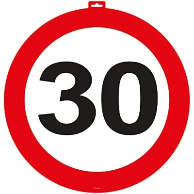 Afbeelding van 30 Jaar Verkeersbord Deurbord 47cm