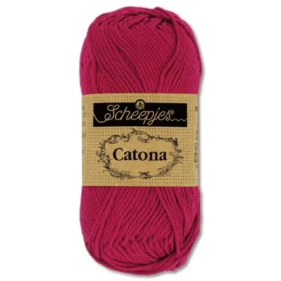 Afbeelding van Frida&#039;s Wollhaus Scheepjes Catona Amigurumi, 50 g, 100% katoen, gebreid, 109 kleuren (192, Scarlet)