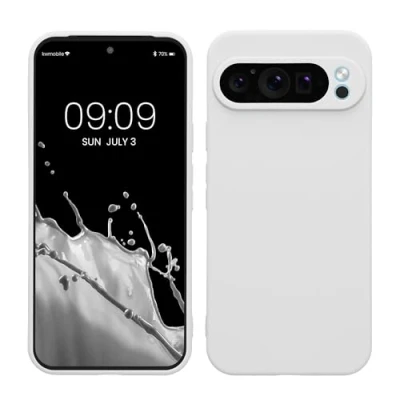 Afbeelding van kwmobile telefoonhoesje geschikt voor Google Pixel 9 Pro XL Hoesje smartphone Precisie camera uitsnede In mat wit