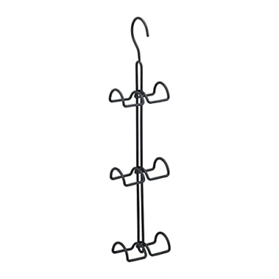 Afbeelding van Relaxdays tassen opberger 6 haken handtas hanger organiser opbergsysteem zwart