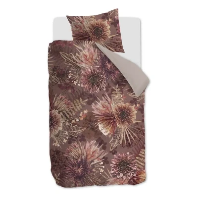 Afbeelding van Riviera Maison Protea dekbedovertrek Eenpersoons 140x200/220 Steenrood