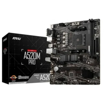 Image de MSI A520M PRO carte mère micro ATX Socket AM4 AMD A520 Chipset USB 3.2 Gen 1 Gigabit LAN graphique embarquée (unité centrale requise) audio HD (8 canaux)